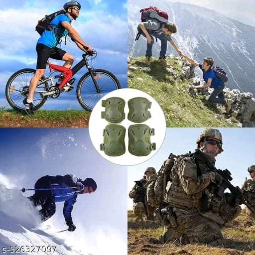 Tactical Knee and Elbow Pads - Professional Protective Pad Army Combat Outdoor Sports Safety Gear with Adjustable Straps