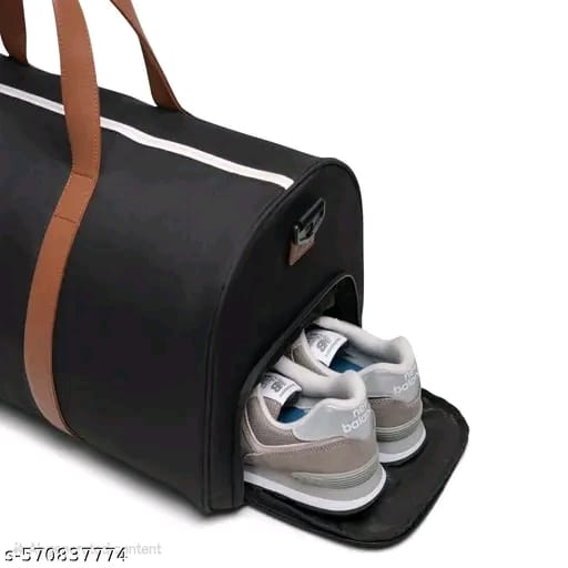 Premium Black duffle bags with saprate shoe compartment for Travel and Gym
