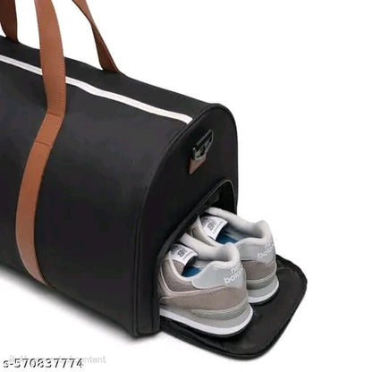 Premium Black duffle bags with saprate shoe compartment for Travel and Gym