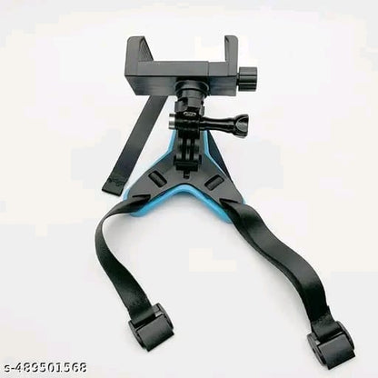 HELMET STRAP MOUNT WITHCELL PHONE HOLDER FOR MOTO VLOGGING