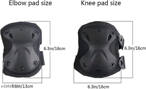 Tactical Knee and Elbow Pads - Professional Protective Pad Army Combat Outdoor Sports Safety Gear with Adjustable Straps