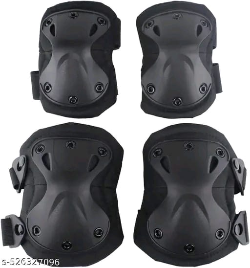 Tactical Knee and Elbow Pads - Professional Protective Pad Army Combat Outdoor Sports Safety Gear with Adjustable Straps
