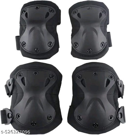 Tactical Knee and Elbow Pads - Professional Protective Pad Army Combat Outdoor Sports Safety Gear with Adjustable Straps