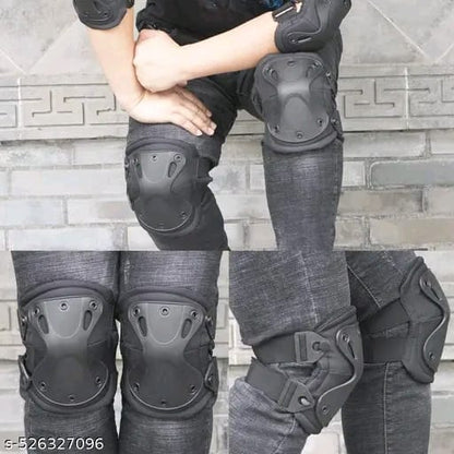 Tactical Knee and Elbow Pads - Professional Protective Pad Army Combat Outdoor Sports Safety Gear with Adjustable Straps
