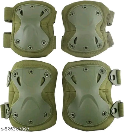 Tactical Knee and Elbow Pads - Professional Protective Pad Army Combat Outdoor Sports Safety Gear with Adjustable Straps
