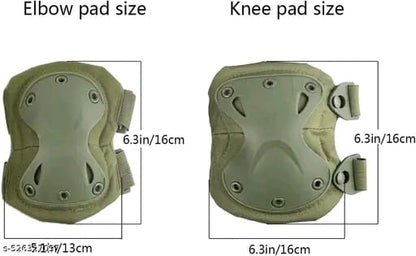 Tactical Knee and Elbow Pads - Professional Protective Pad Army Combat Outdoor Sports Safety Gear with Adjustable Straps
