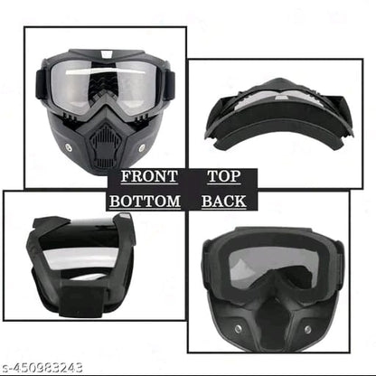 Otoroys Motorcycle Helmet Riding Goggles Glasses With Removable Face Mask