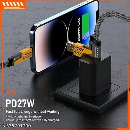 Flat Braided 4 in 1 USB C Fast