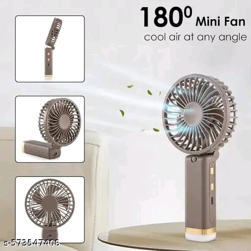 Mini Hand Fan Rechargeable with LED Light