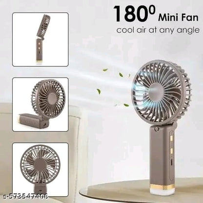 Mini Hand Fan Rechargeable with LED Light