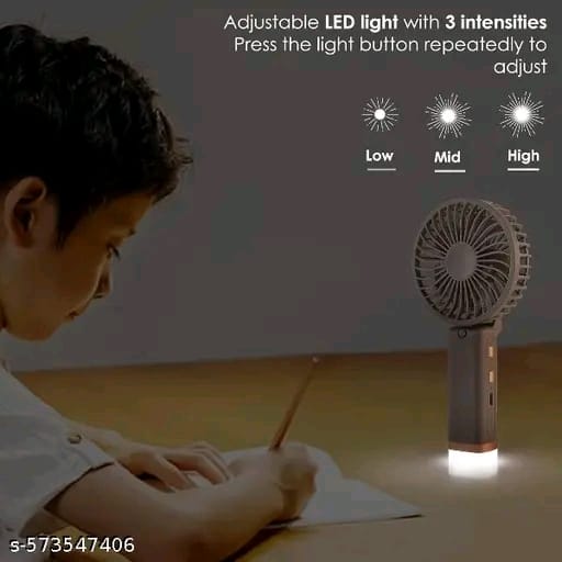 Mini Hand Fan Rechargeable with LED Light