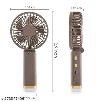 Mini Hand Fan Rechargeable with LED Light