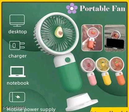 Whinsy Portable Mini Fan High Speed Mini Fan with Stand With Multi Colour Pack of 2